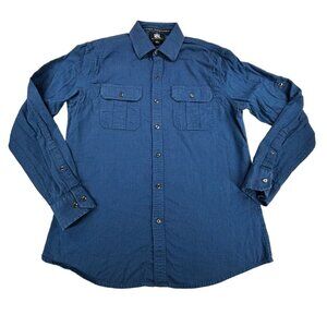 Rock & Republic Shirt Mens Size M Long Sleeve Blue Button-Up
